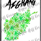Afghani custom printed mylar bag