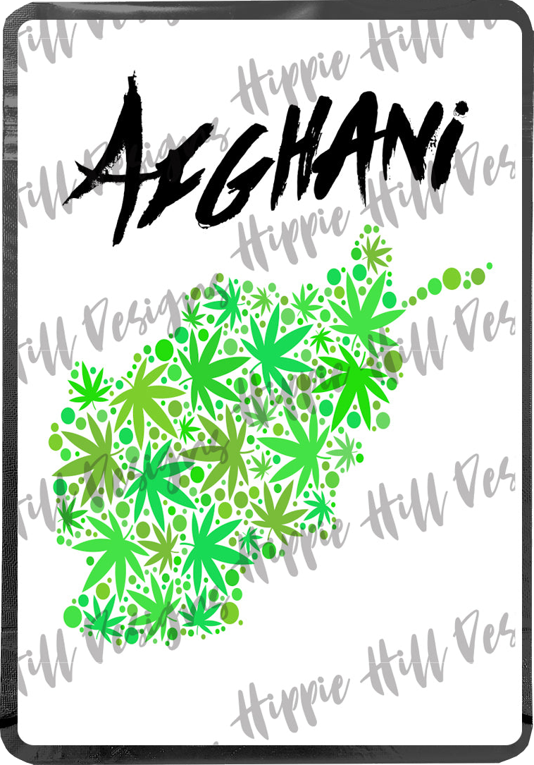 Afghani custom printed mylar bag