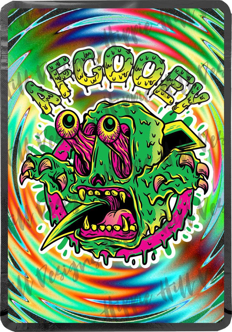 AFGooey custom printed mylar bag