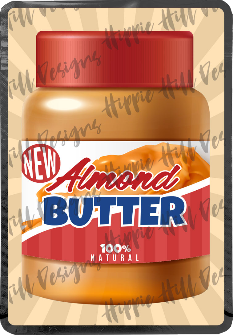 Almond Butter custom printed mylar bag