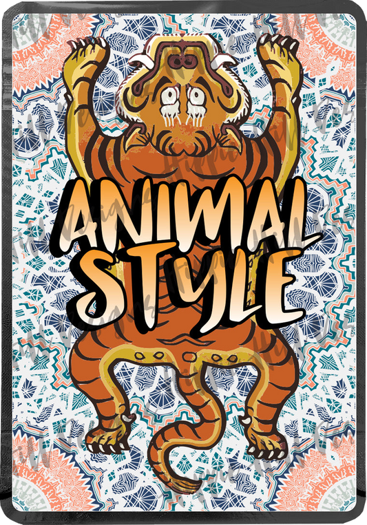 Animal Style custom printed mylar bag