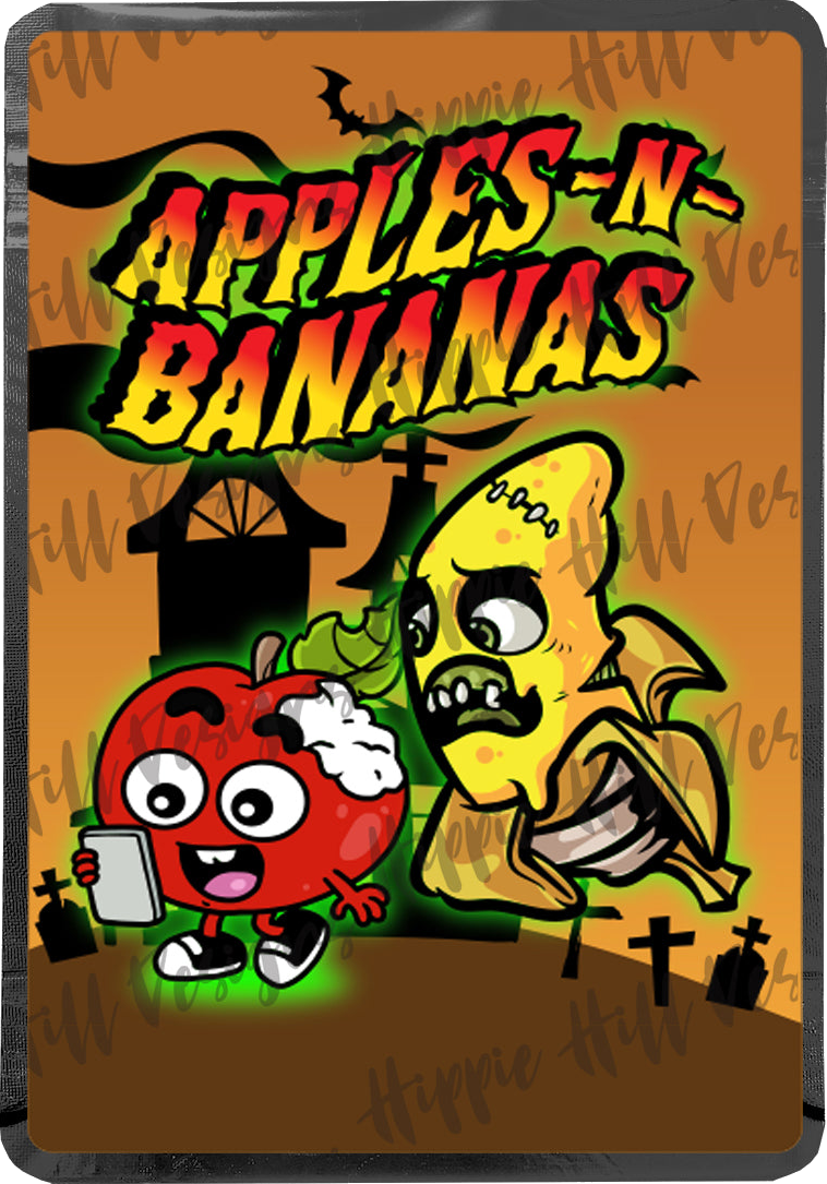 Apples n Bananas custom printed mylar bag