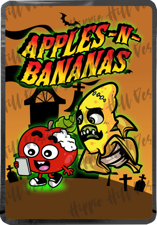Apples n Bananas custom printed mylar bag
