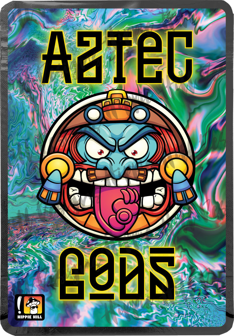 Aztec Gods custom printed mylar bag