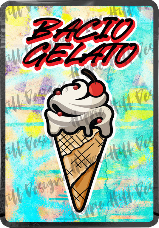 Bacio Gelato V2 custom printed mylar bag