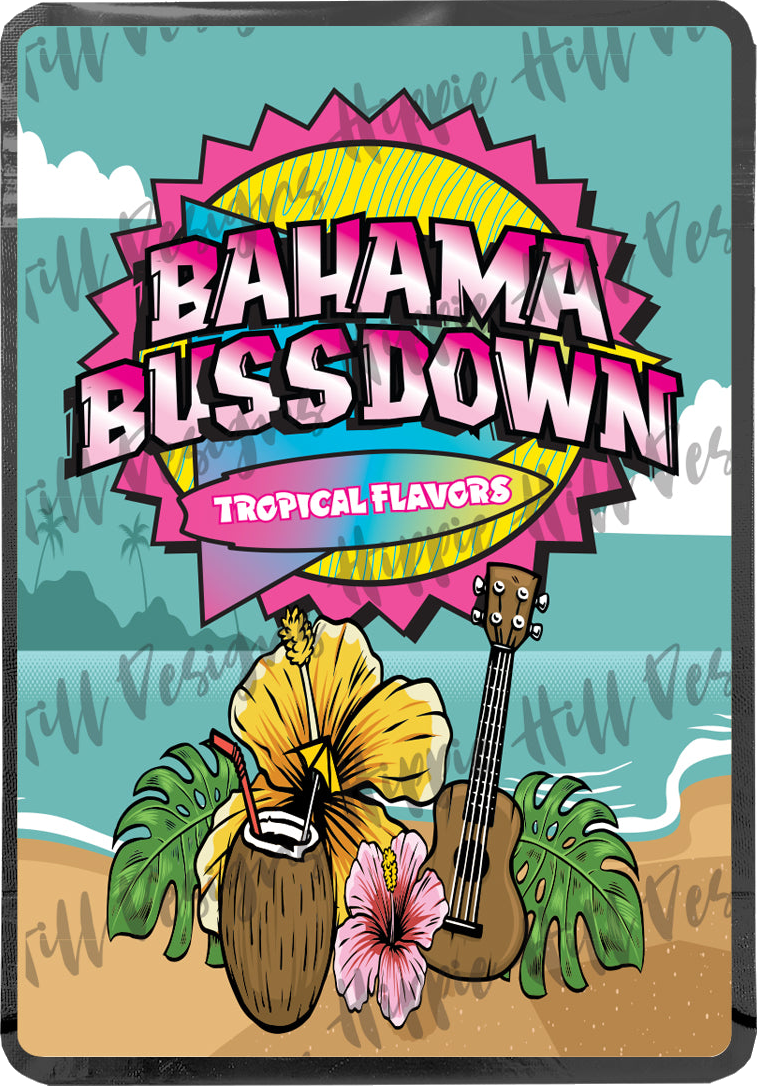 Bahama Bussdown custom printed mylar bag