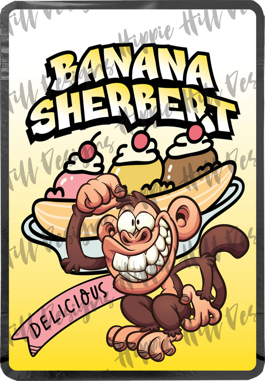 Banana Sherbet custom printed mylar bag