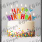 Birthday Cake custom printed mylar bag
