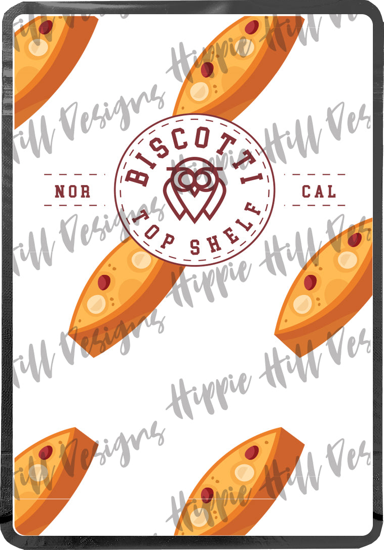 Biscotti custom printed mylar bag