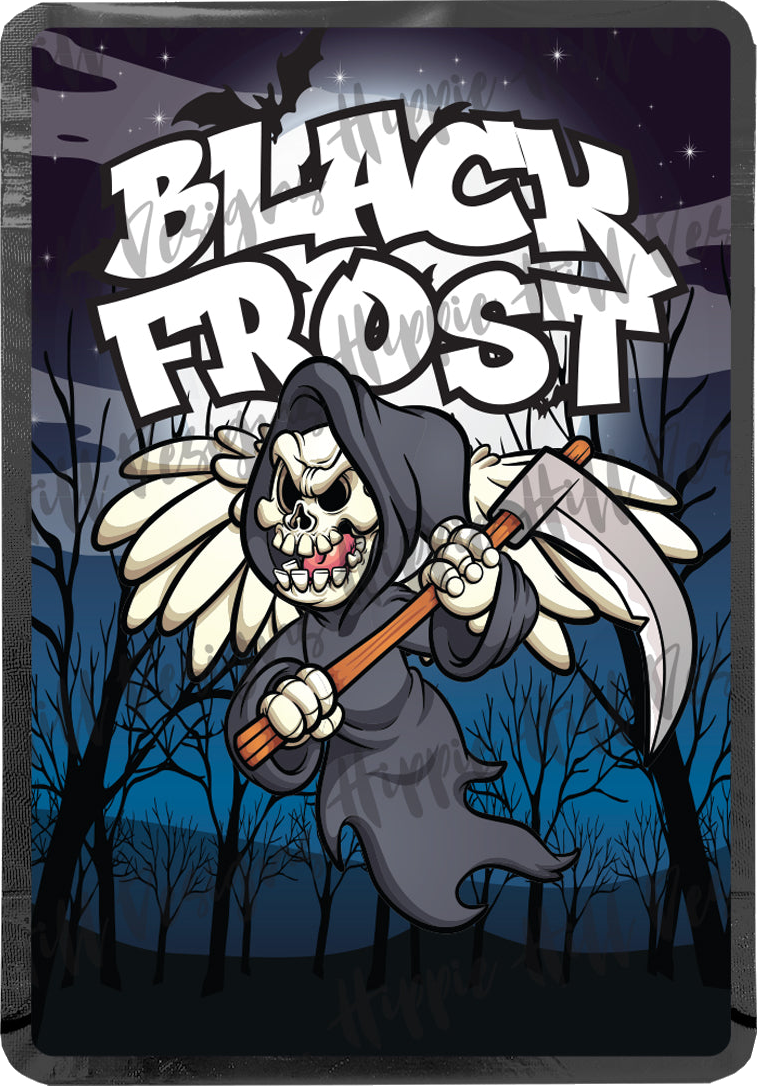 Black Frost custom printed mylar bag