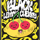 Black Lemon Cherry custom printed mylar bag