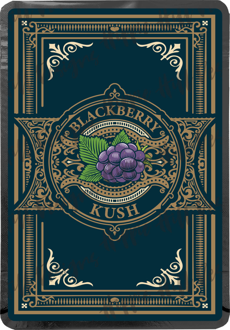Blackberry Kush custom printed mylar bag