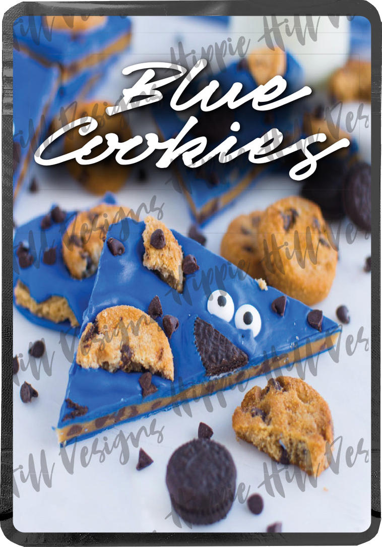 Blue Cookies - V2 custom printed mylar bag