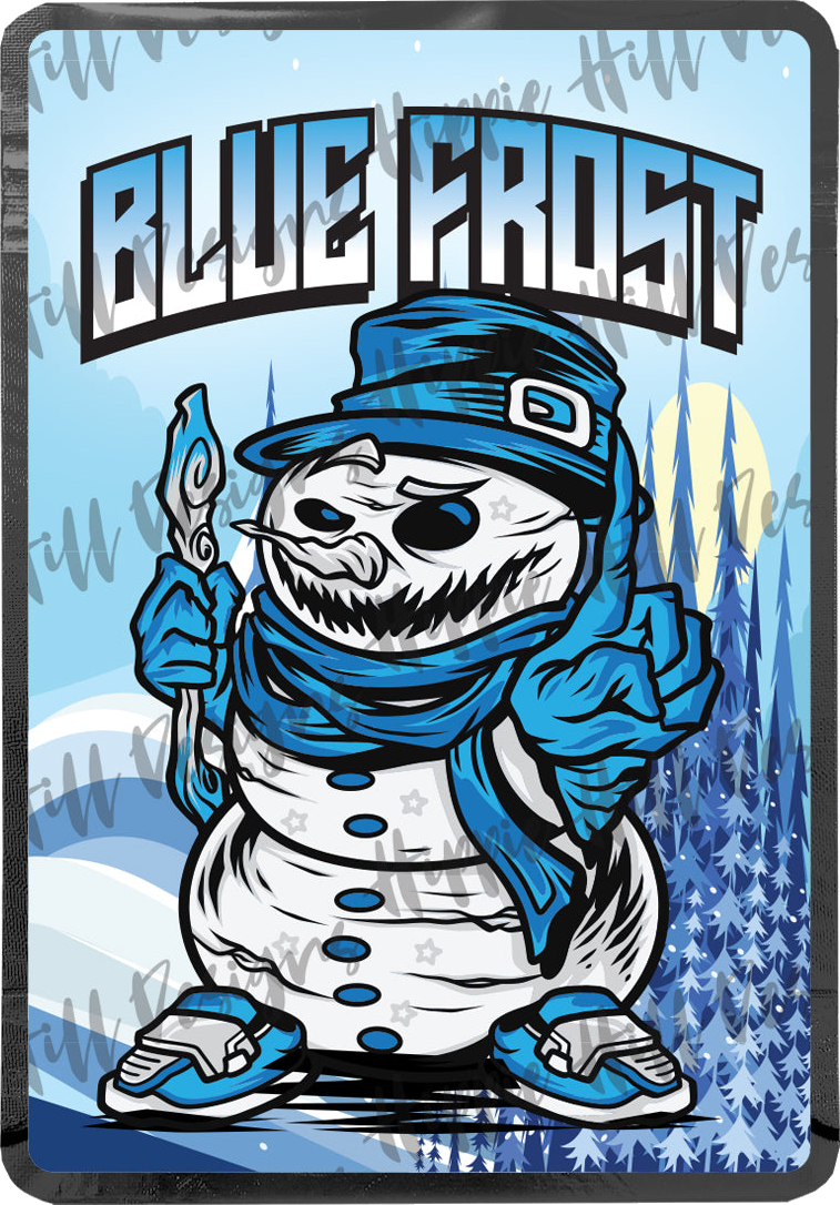 Blue Frost custom printed mylar bag