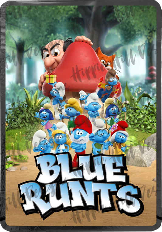 Blue Runts V2 custom printed mylar bag