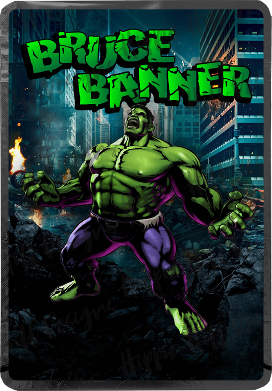Bruce Banner custom printed mylar bag
