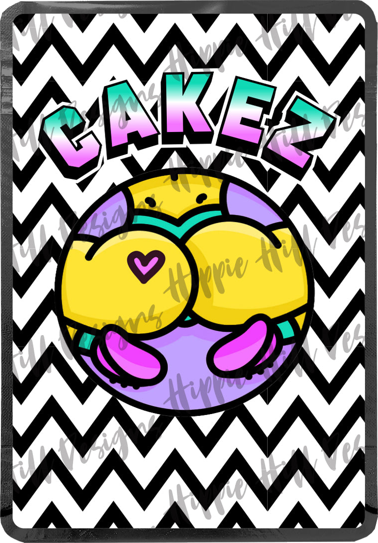Cakez custom printed mylar bag