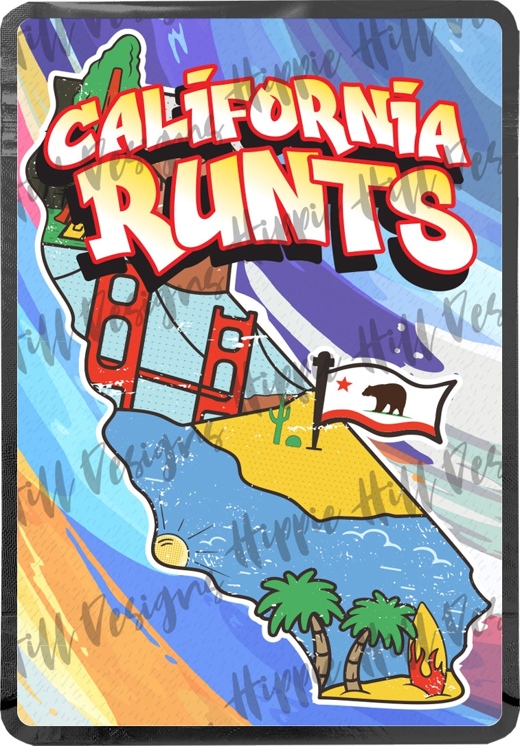 California Runts custom printed mylar bag