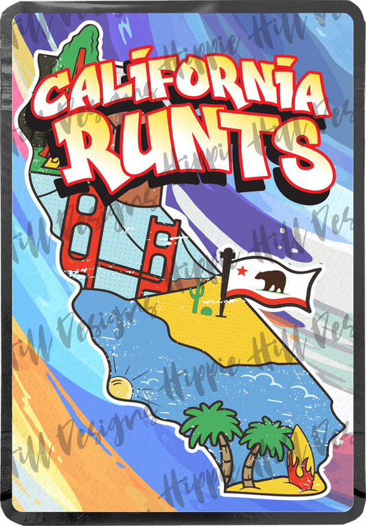 California Runts custom printed mylar bag