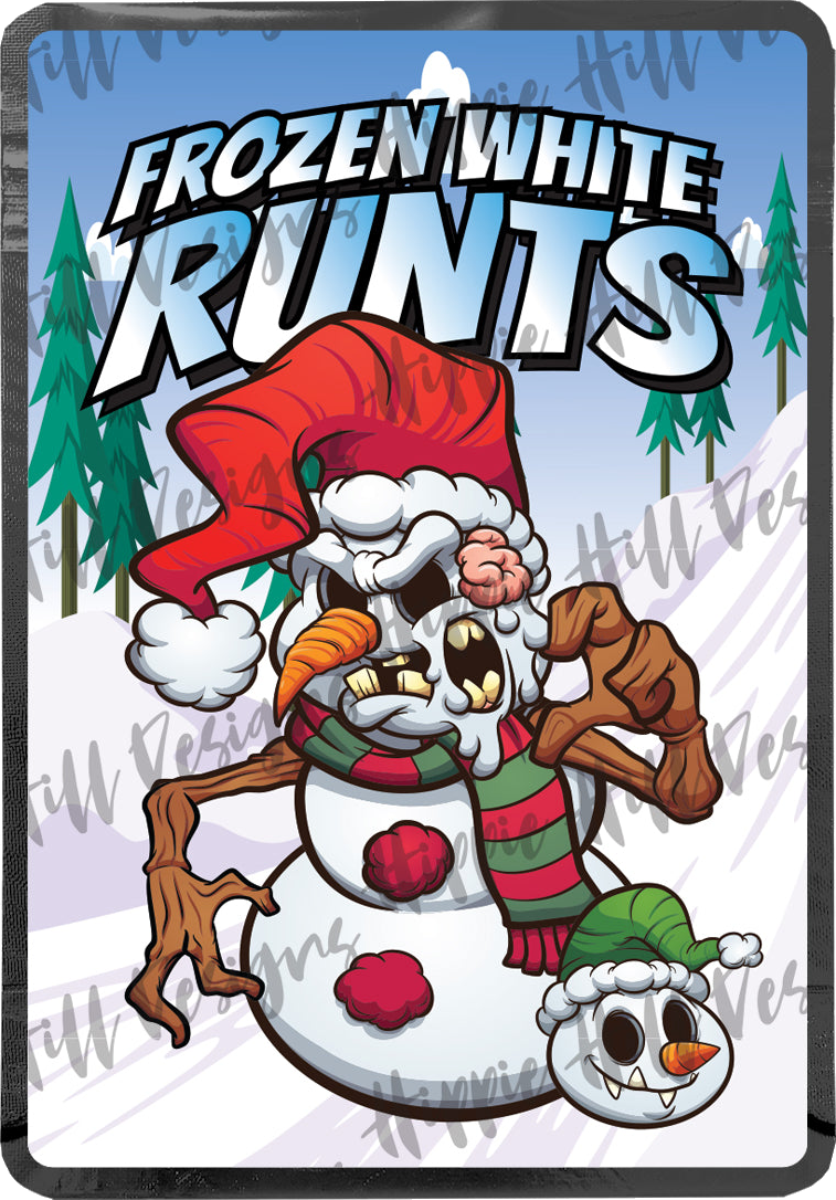 Frozen White Runts custom printed mylar bag