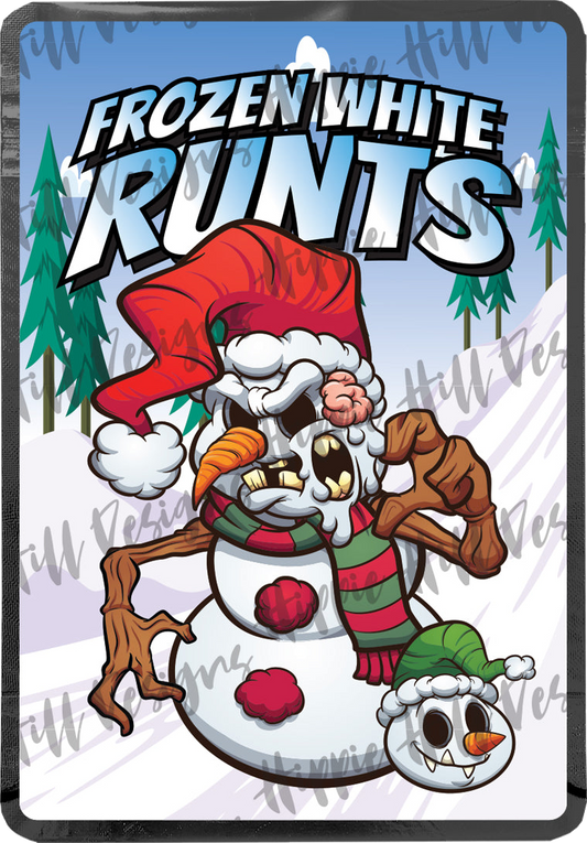 Frozen White Runts custom printed mylar bag