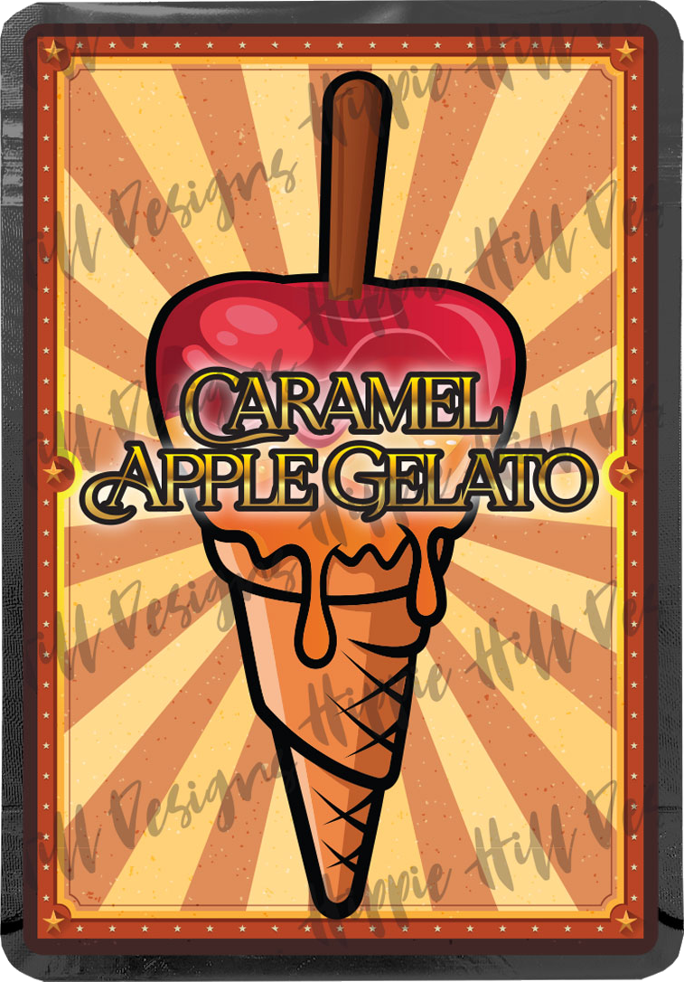 Caramel Apple Gelato custom printed mylar bag
