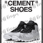 Cement Shoes custom printed mylar bag