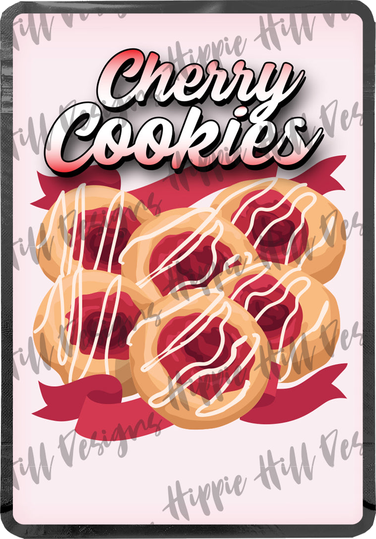 Cherry Cookies V2. custom printed mylar bag