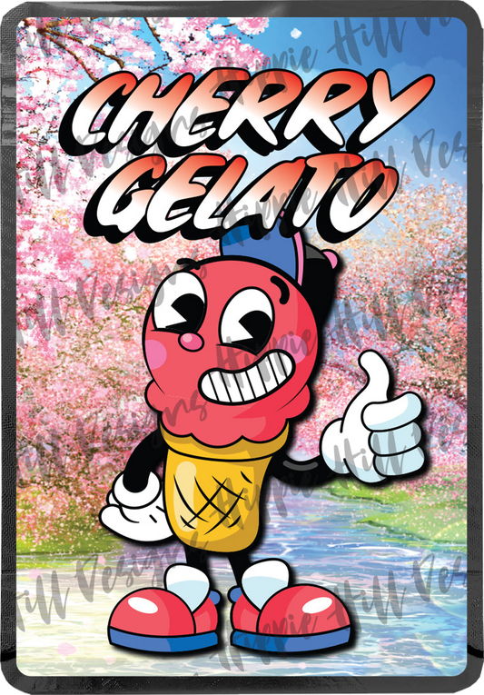 Cherry Gelato custom printed mylar bag