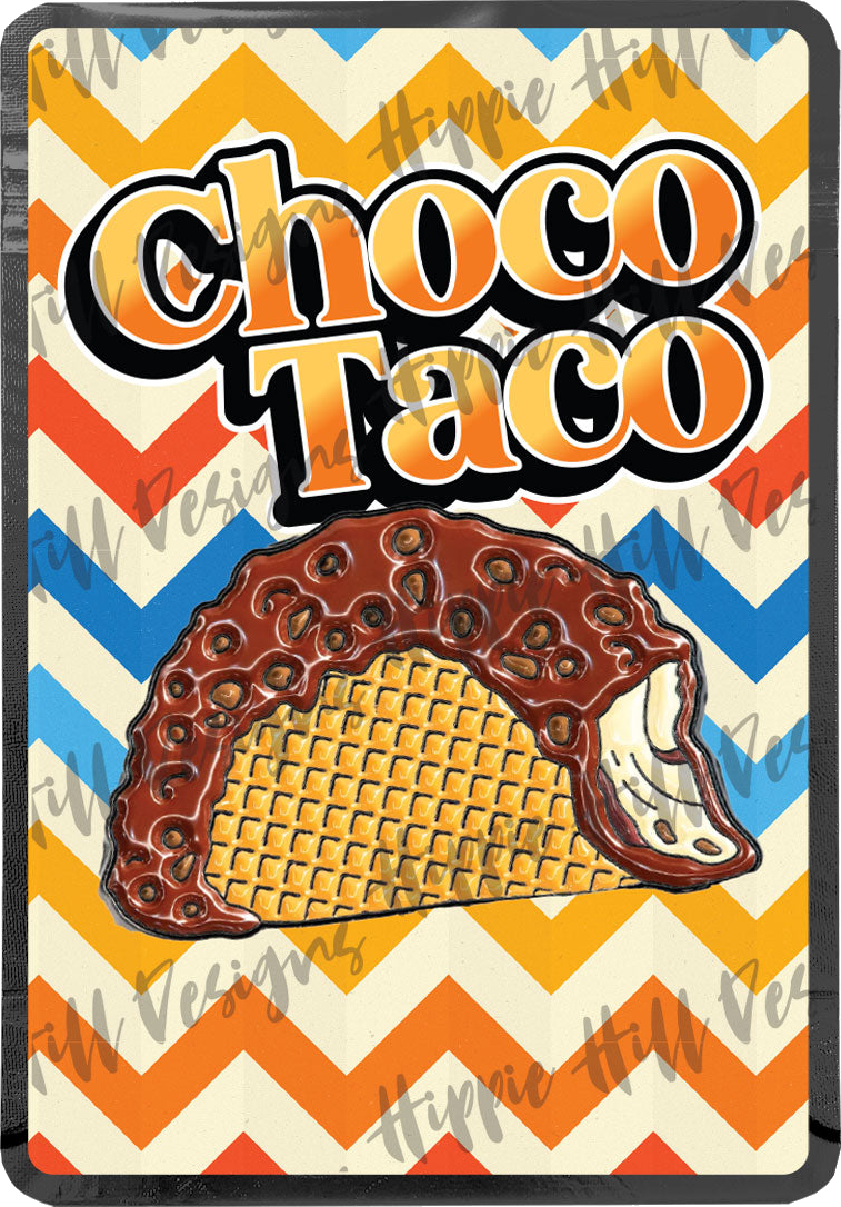 Choco Taco custom printed mylar bag