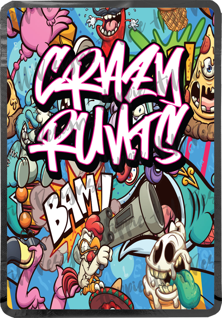 Crazy Runts custom printed mylar bag