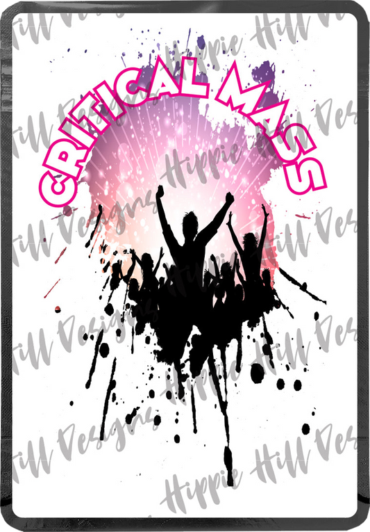 Critical Mass custom printed mylar bag