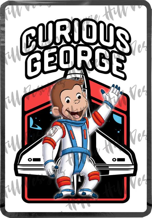 Curious George custom printed mylar bag