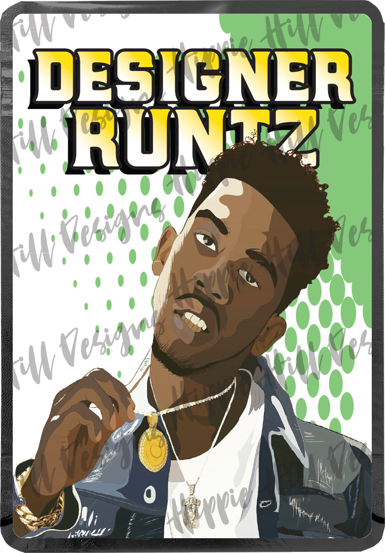 Designer Runts custom printed mylar bag