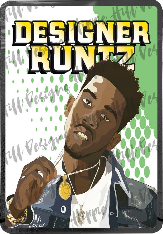Designer Runts custom printed mylar bag