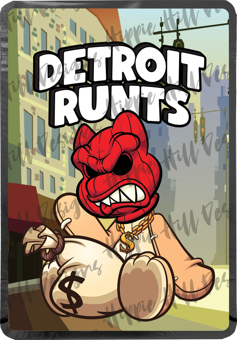 Detroit Runts custom printed mylar bag