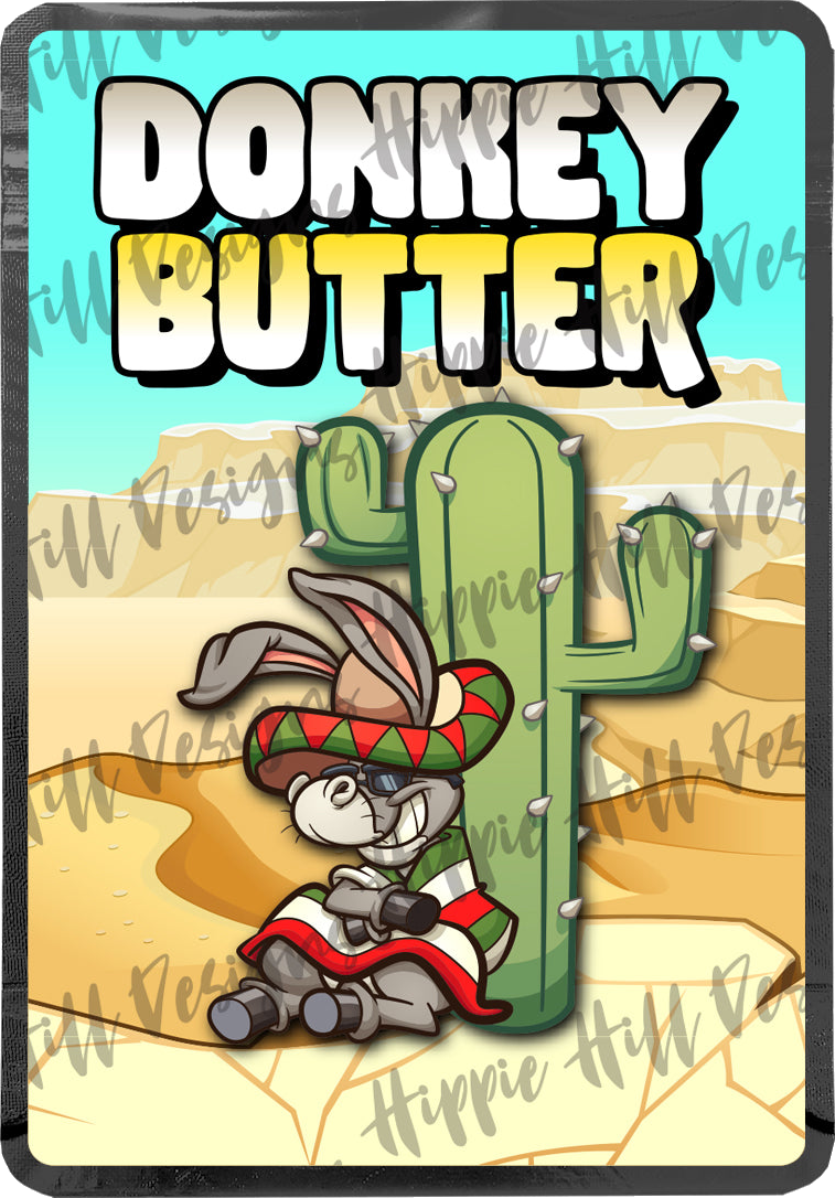 Donkey Butter custom printed mylar bag