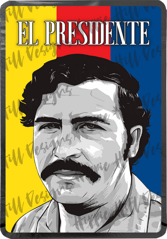 El Presidente custom printed mylar bag