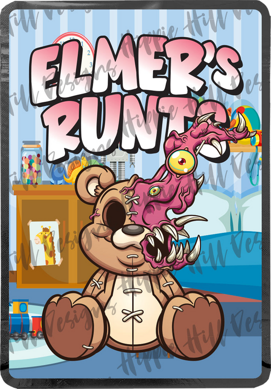 Elmers Runts custom printed mylar bag
