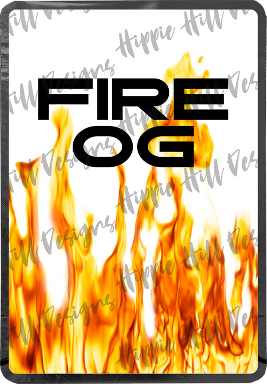 Fire OG custom printed mylar bag