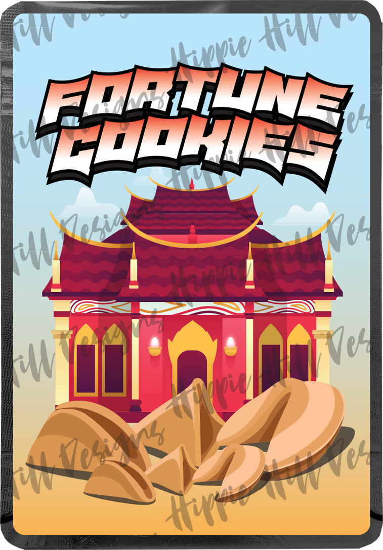 Fortune Cookies custom printed mylar bag