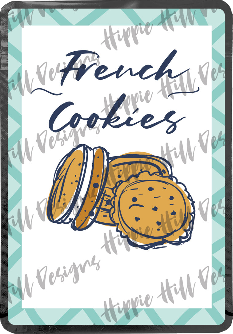 French Cookies custom printed mylar bag
