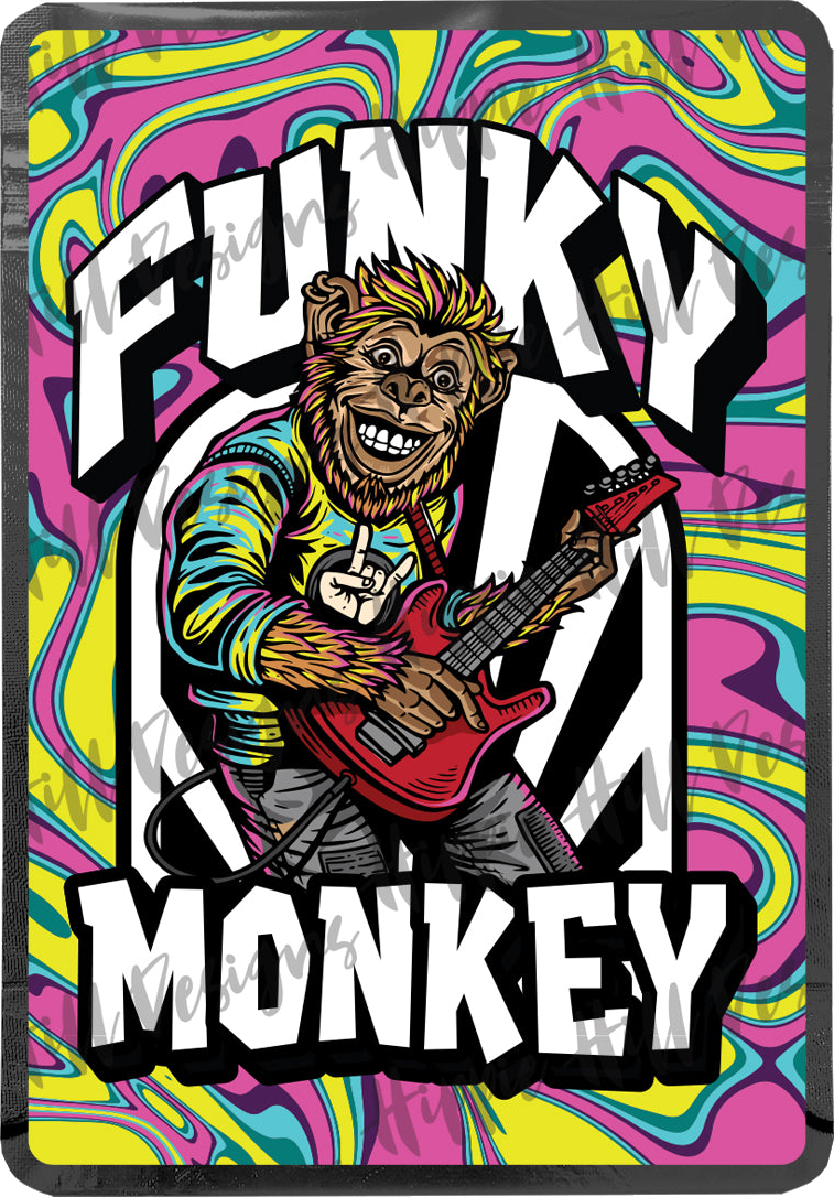 Funky Monkey custom printed mylar bag