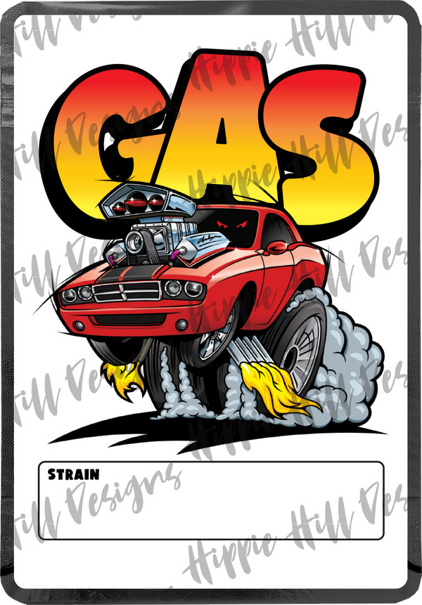 Gas - V8 custom printed mylar bag