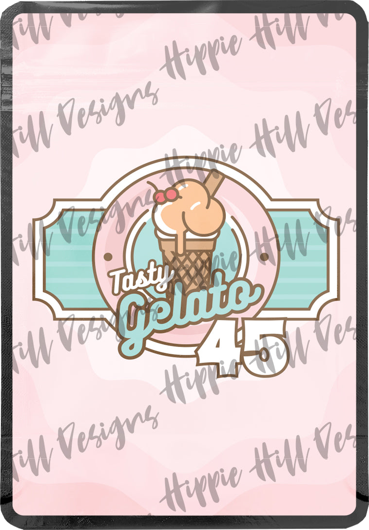 Gelato 45 custom printed mylar bag