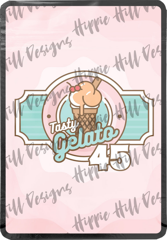 Gelato 45 custom printed mylar bag