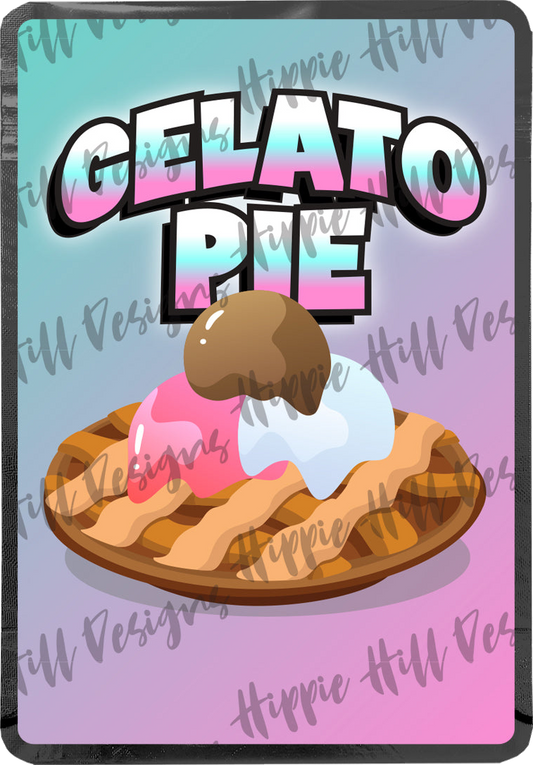 Gelato Pie custom printed mylar bag