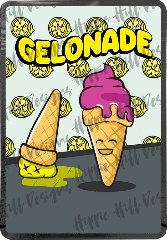 Gelonade custom printed mylar bag