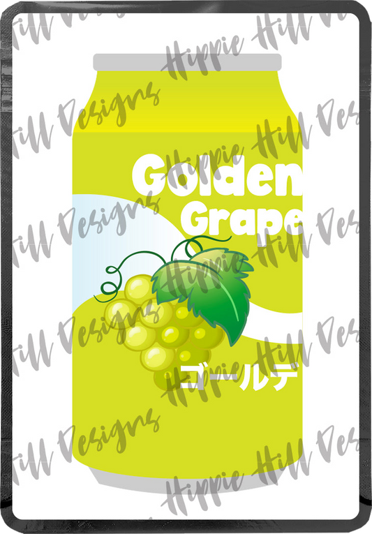 Golden Grape Soda custom printed mylar bag