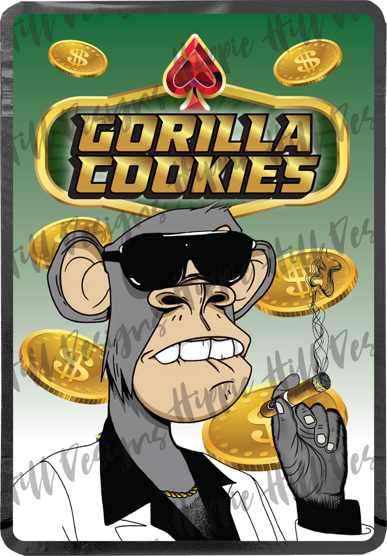 Gorilla Cookies V2 custom printed mylar bag